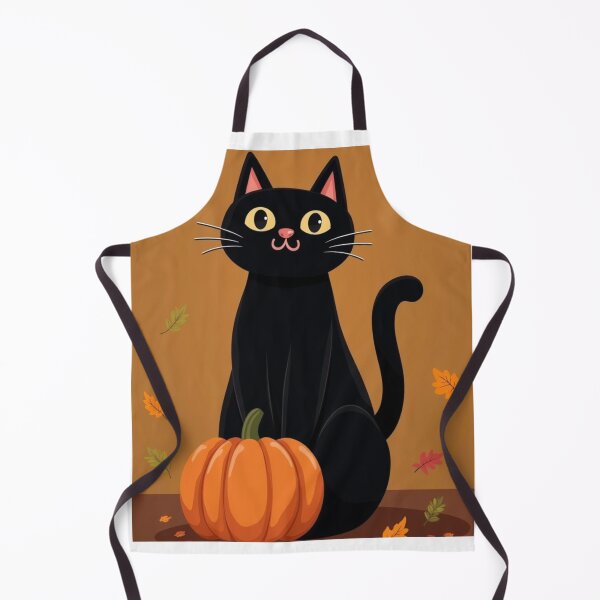Item preview, Playful Black Cat and Pumpkin Illustration – Fun Halloween Art designed and sold by Stefiivn.