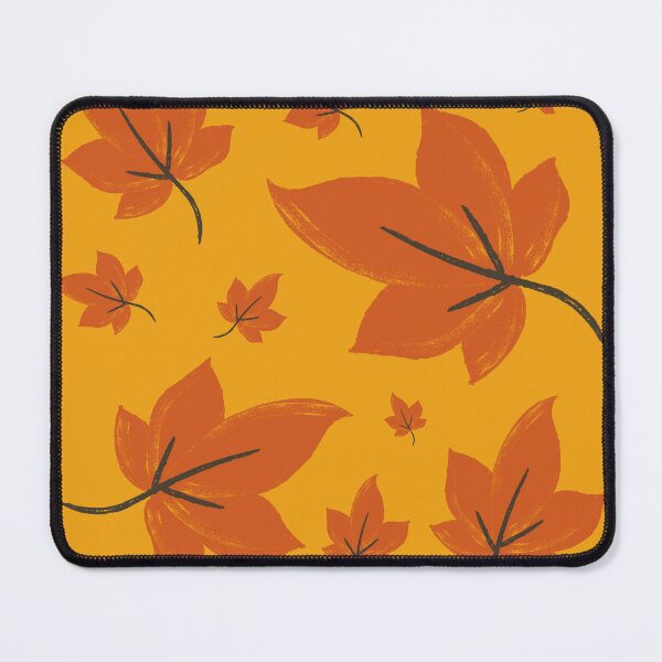 Item preview, Orange leaves on yellow background designed and sold by Stefrait-7.
