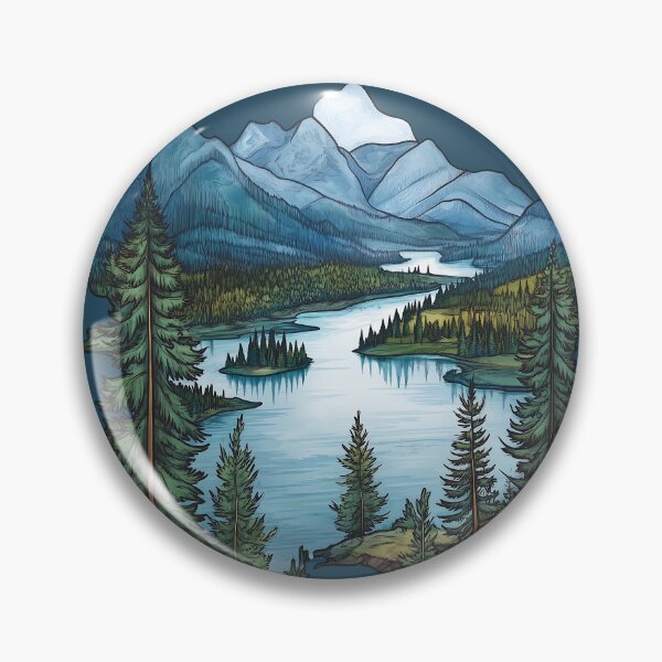 Item preview, Shuswap Thompson-Okanagan British Columbia Lake View Art designed and sold by meganohm.