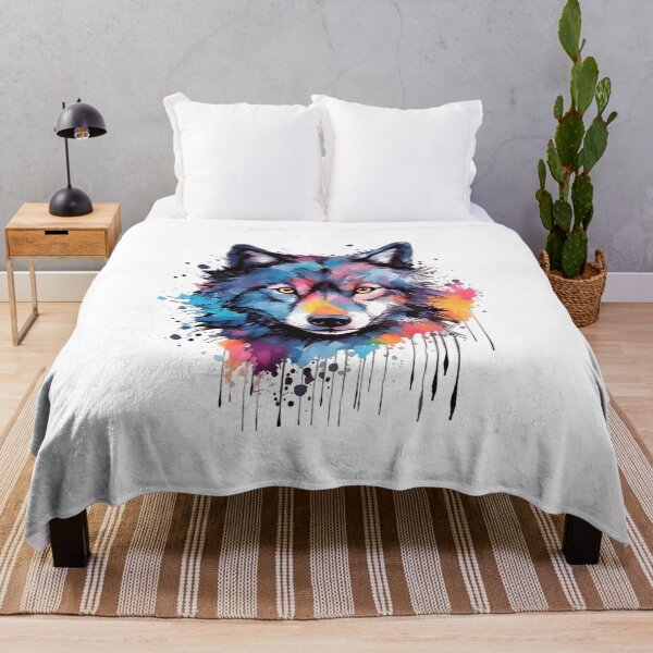 Item preview, Wolf | Colorful Watercolor Design #10 designed and sold by MatsurexDesigns.
