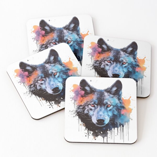 Item preview, Wolf | Colorful Watercolor Design #11 designed and sold by MatsurexDesigns.