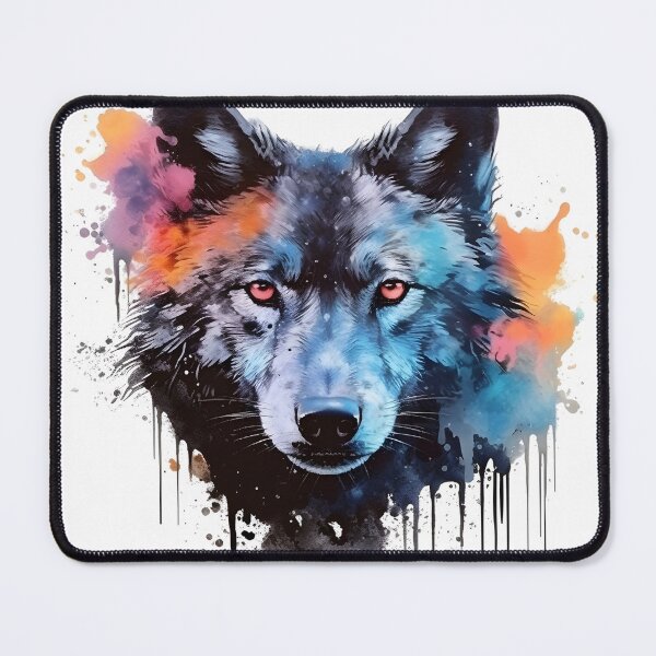 Item preview, Wolf | Colorful Watercolor Design #11 designed and sold by MatsurexDesigns.