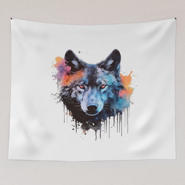 Item preview, Wolf | Colorful Watercolor Design #11 designed and sold by MatsurexDesigns.