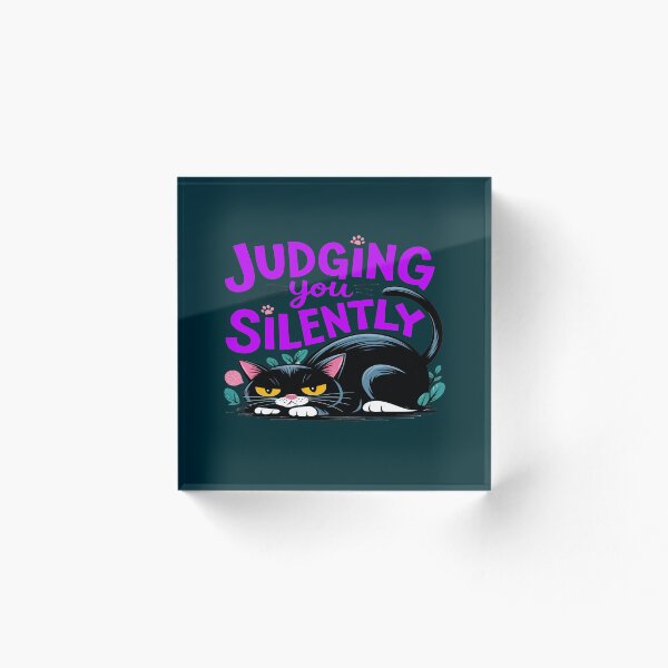 Item preview, Judging You Silently - Funny Grumpy Cat Illustration designed and sold by InkredibleZ.