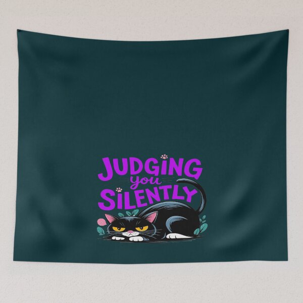 Item preview, Judging You Silently - Funny Grumpy Cat Illustration designed and sold by InkredibleZ.