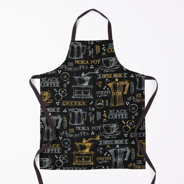 Item preview, Yellow pot of coffee - blackboard pattern  designed and sold by PP-Patterns.