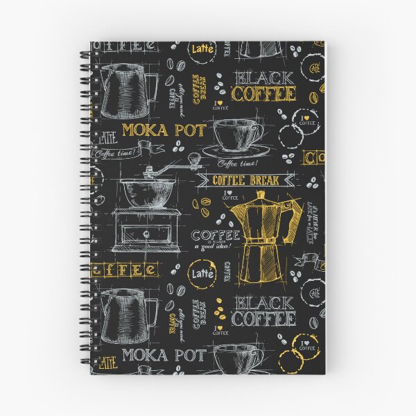 Item preview, Yellow pot of coffee - blackboard pattern  designed and sold by PP-Patterns.