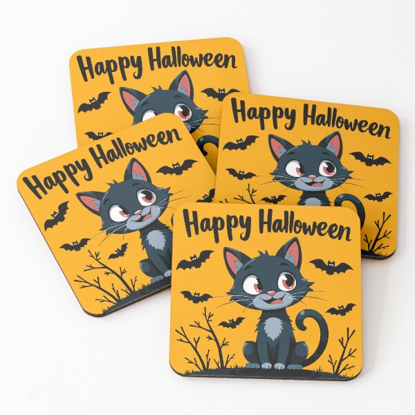 Item preview, Halloween 2024 - Happy Cat Greetings designed and sold by ThreeftlyPicks.