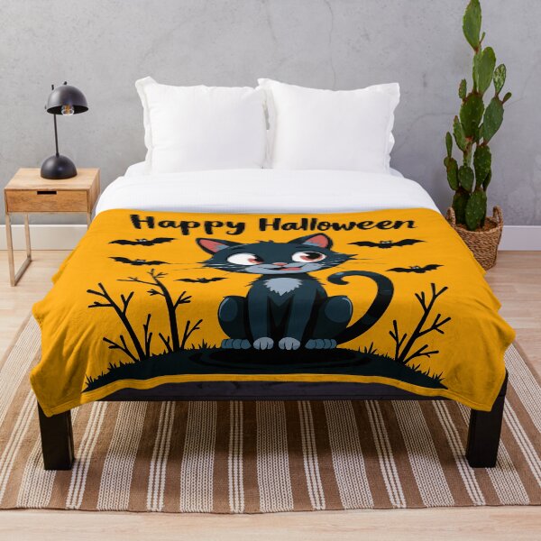 Item preview, Halloween 2024 - Happy Cat Greetings designed and sold by ThreeftlyPicks.