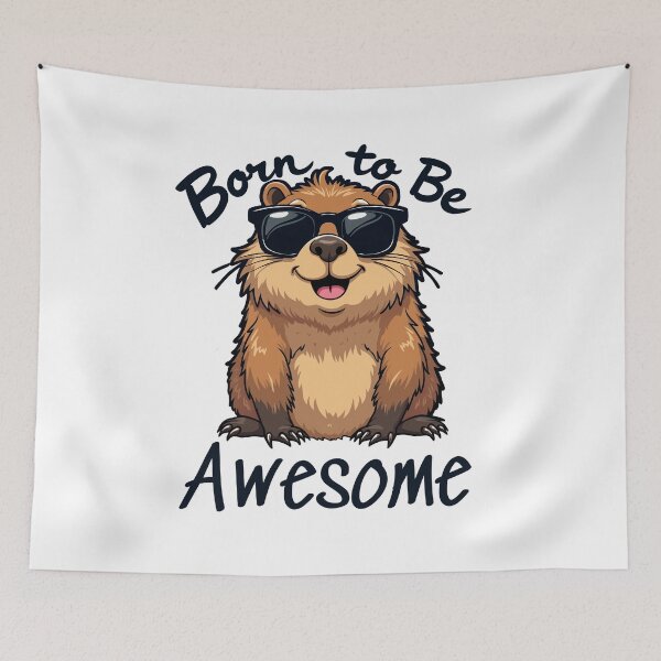 Item preview, Capybara Born to be Awesome  designed and sold by Theinspira1.