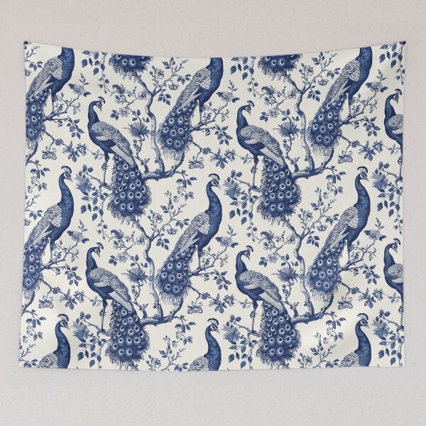 Item preview, Vintage Peacock Chinese Flowers designed and sold by Magnuna.
