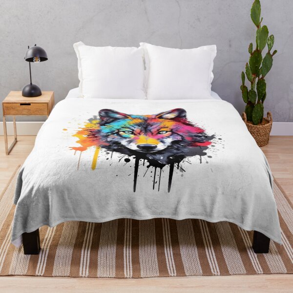 Item preview, Wolf | Colorful Watercolor Design #15 designed and sold by MatsurexDesigns.