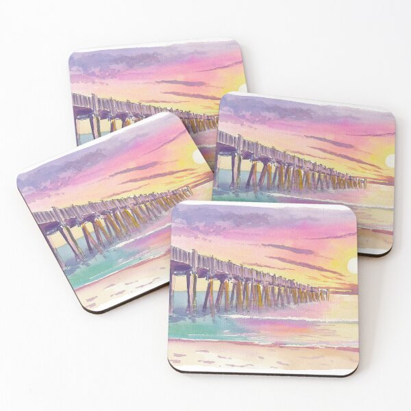 Item preview, Sunset on Gulf Pier on Pensacola Beach Florida designed and sold by artshop77.