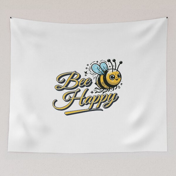 Artikelvorschau, Bee Happy - Cooles Bienen-Design entworfen und verkauft von DesignbyJanja.