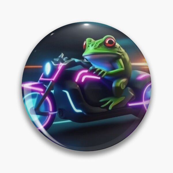 Item preview, Cool frog on motorcycle designed and sold by AuraLineEU.
