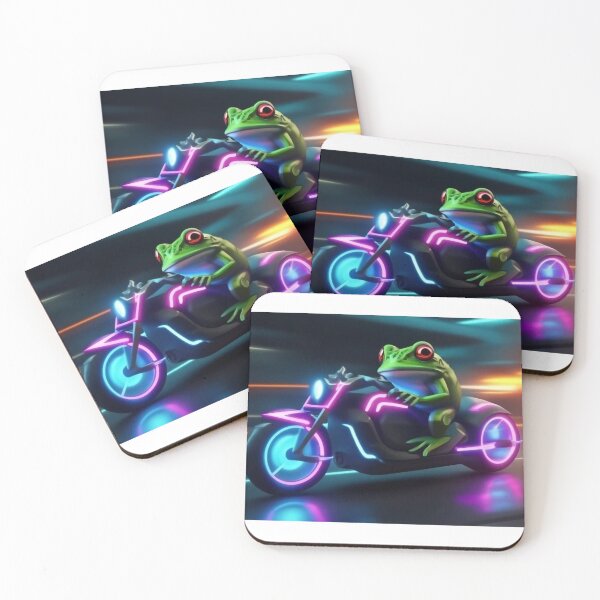 Item preview, Cool frog on motorcycle designed and sold by AuraLineEU.