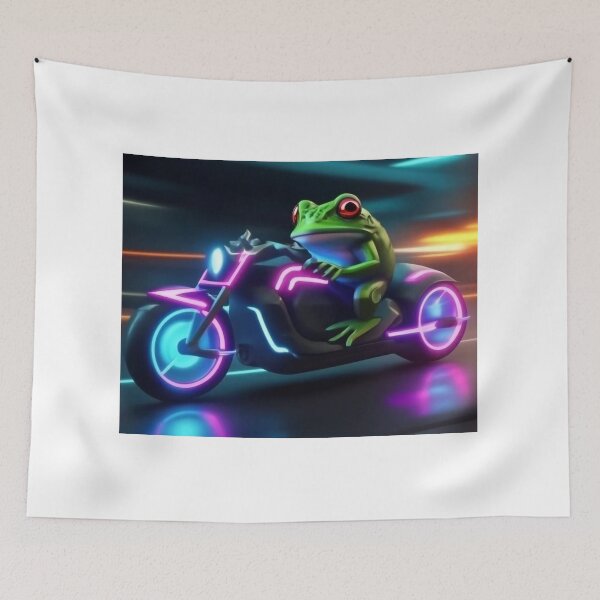 Item preview, Cool frog on motorcycle designed and sold by AuraLineEU.