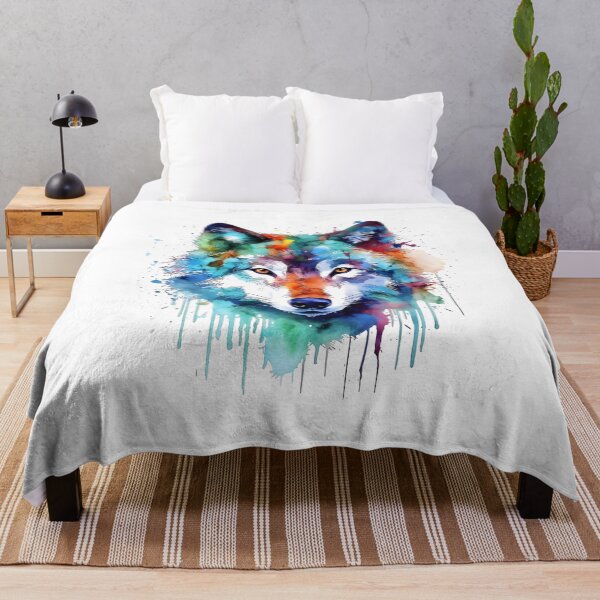 Item preview, Wolf | Colorful Watercolor Design #17 designed and sold by MatsurexDesigns.