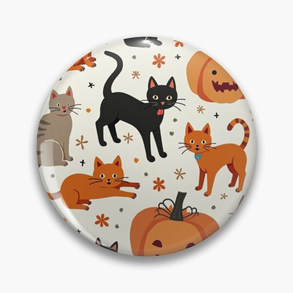 Item preview, Cats and Pumpkins Pattern – Cozy Halloween Desig designed and sold by Stefiivn.