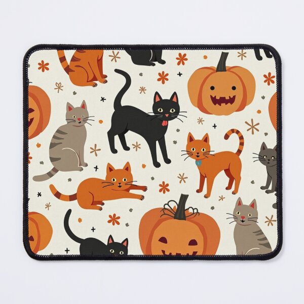 Item preview, Cats and Pumpkins Pattern – Cozy Halloween Desig designed and sold by Stefiivn.