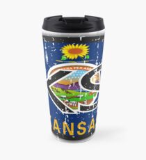 KANSAS STATE FLAG IN POPULAR OVAL DESIGN Travel Mug