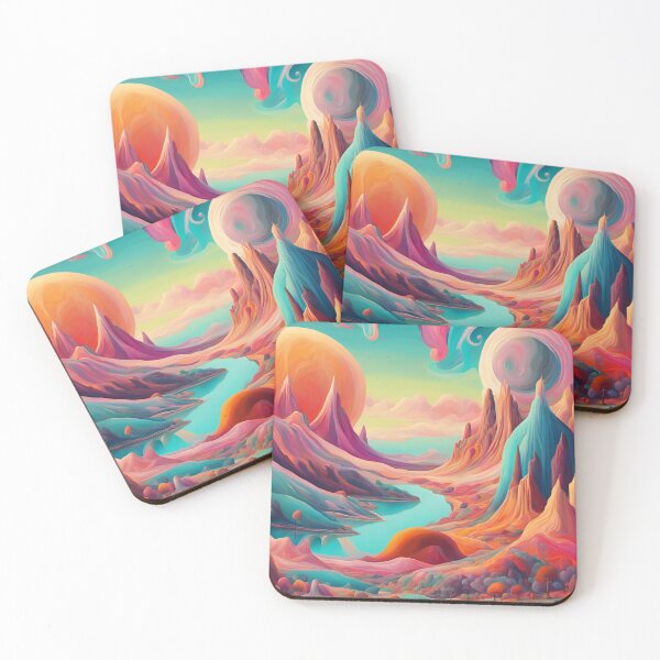 Item preview, Abstract mountain river at sunrise designed and sold by NicMacTees.