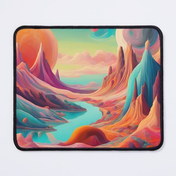 Item preview, Abstract mountain river at sunrise designed and sold by NicMacTees.