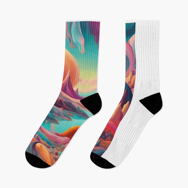 Item preview, Abstract mountain river at sunrise designed and sold by NicMacTees.