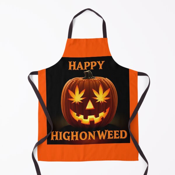 Item preview, Happy HighOnWeed - Halloween Pumpkin Jack-O-Lantern - Pot Leaf Eyes designed and sold by JLEmporium.