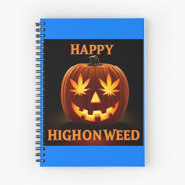 Item preview, Happy HighOnWeed - Halloween Pumpkin Jack-O-Lantern - Pot Leaf Eyes designed and sold by JLEmporium.