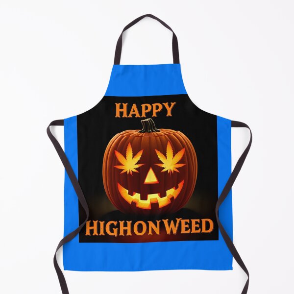 Item preview, Happy HighOnWeed - Halloween Pumpkin Jack-O-Lantern - Pot Leaf Eyes designed and sold by JLEmporium.