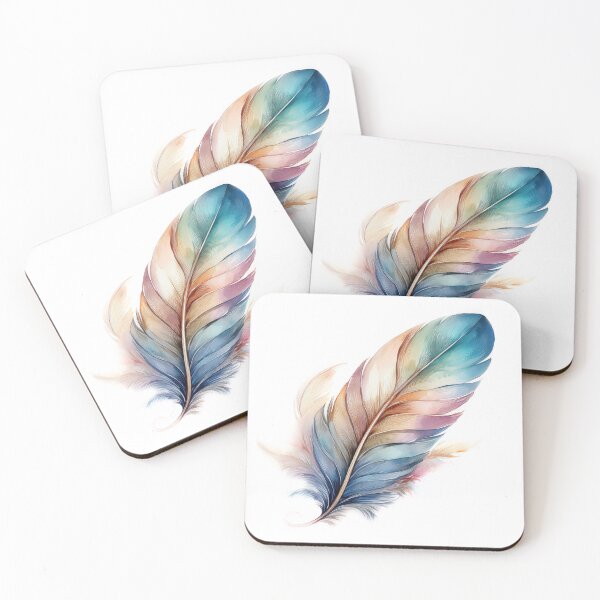 Item preview, Feather seamless design with soft colours 02 designed and sold by GeoffBeattie.