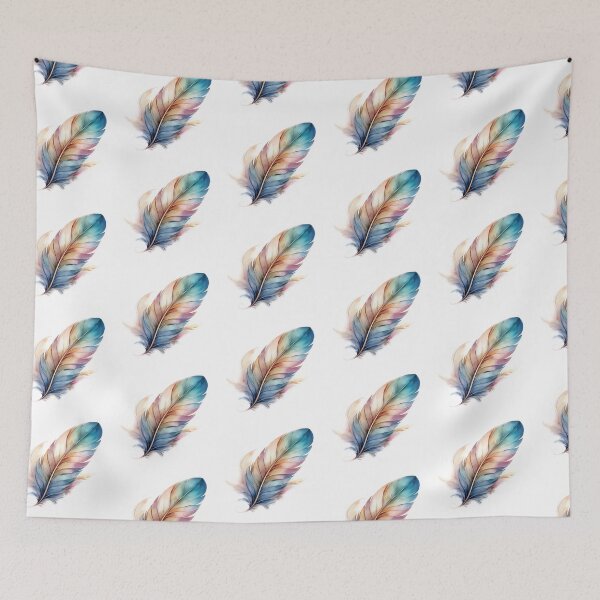 Item preview, Feather seamless design with soft colours 02 designed and sold by GeoffBeattie.