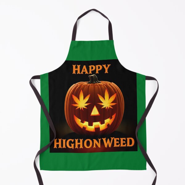 Item preview, Happy HighOnWeed - Halloween Pumpkin Jack-O-Lantern - Pot Leaf Eyes designed and sold by JLEmporium.