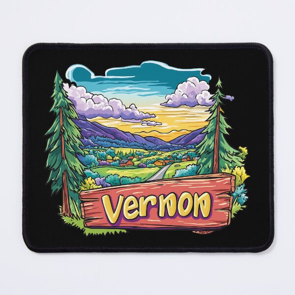 Item preview, Vernon British Columbia Canada Cartoon Landscape Illustration designed and sold by meganohm.