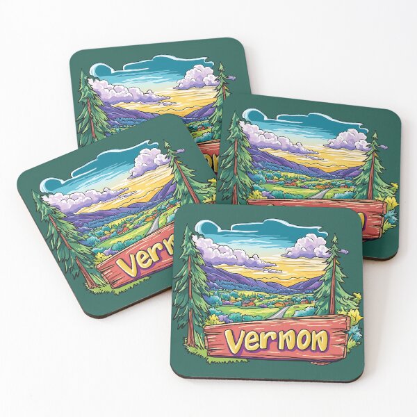 Item preview, Vernon British Columbia Canada Cartoon Landscape Illustration designed and sold by meganohm.
