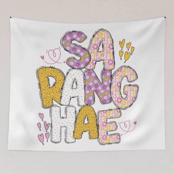Item preview, Saranghae 사랑해: : Youthful and Cheerful Design for Kdramas Fans designed and sold by KGlam.
