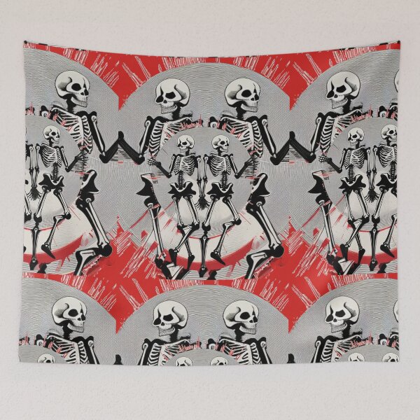 Item preview, Skeletons Red Target Halloween Socialist style  designed and sold by AuroraXGreen.