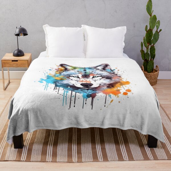 Item preview, Wolf | Colorful Watercolor Design #22 designed and sold by MatsurexDesigns.