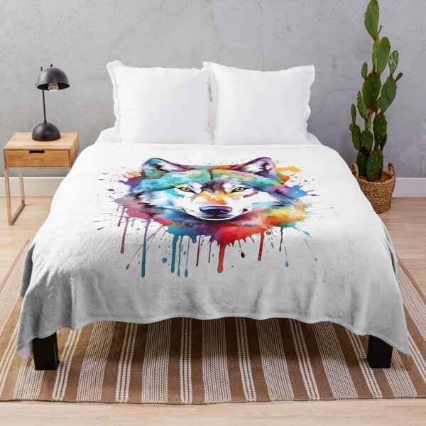Item preview, Wolf | Colorful Watercolor Design #23 designed and sold by MatsurexDesigns.