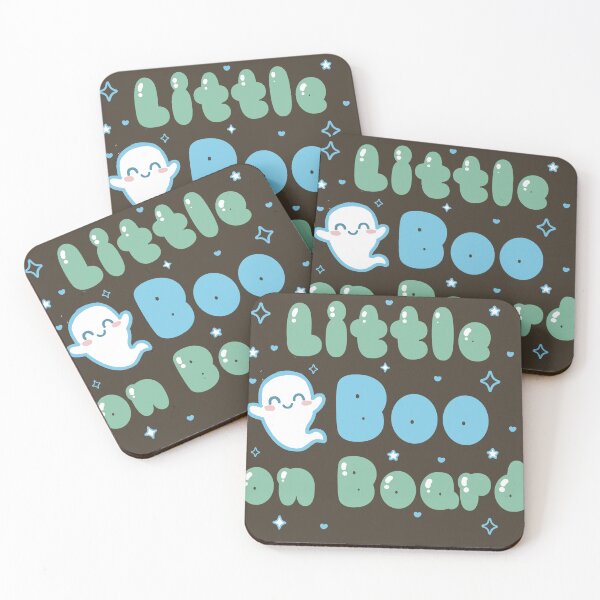 Item preview, Copy of Little Boo on board pregancy announcement halloween cute adorable blue ghosts boy designed and sold by NymeriaH.