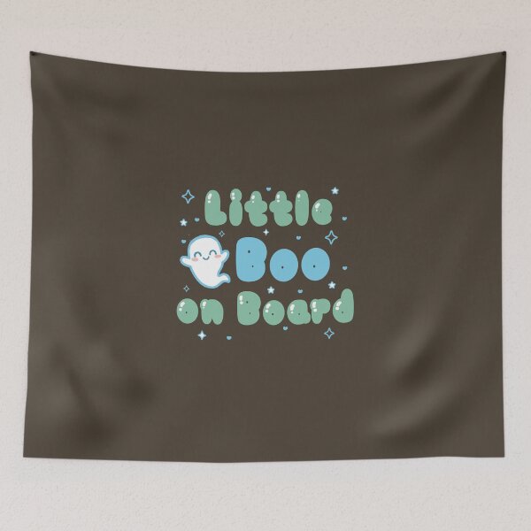 Item preview, Copy of Little Boo on board pregancy announcement halloween cute adorable blue ghosts boy designed and sold by NymeriaH.