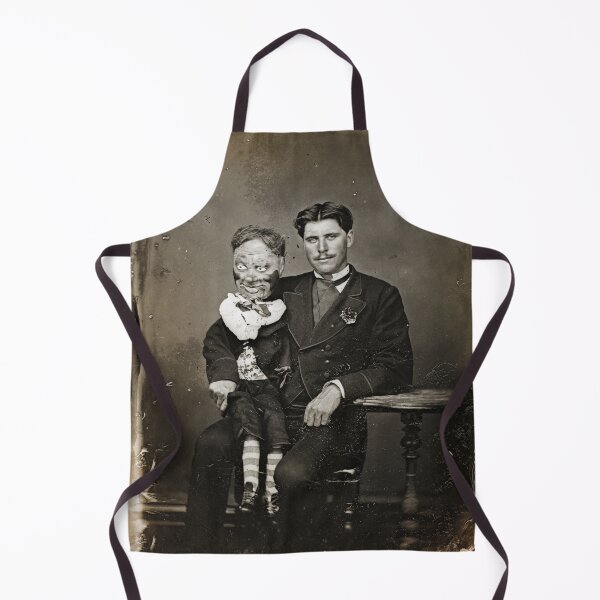 Item preview, The Puppet Master. Vintage Creepy Victorian Photo Ventriloquist Dummy. Strange Photo. Vintage Photography. Dark Halloween Macabre Decor. designed and sold by el-padre.