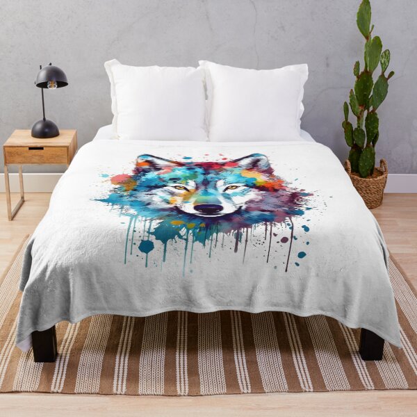 Item preview, Wolf | Colorful Watercolor Design #24 designed and sold by MatsurexDesigns.