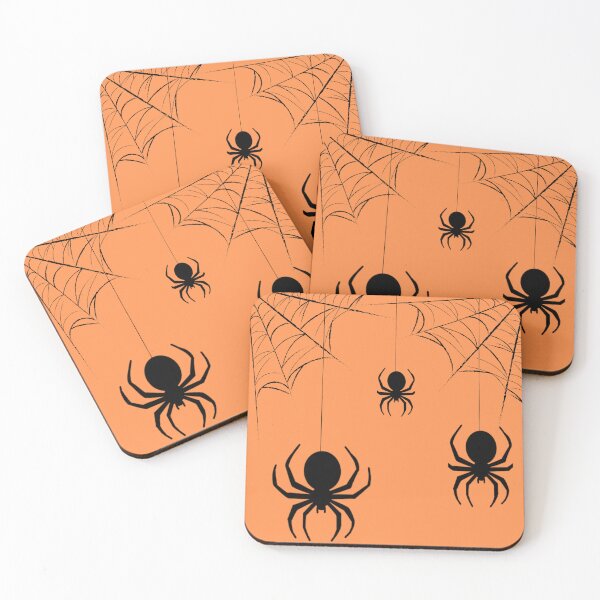 Item preview, Black spiders coming down from the web designed and sold by Stefrait-7.