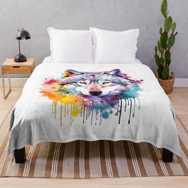 Item preview, Wolf | Colorful Watercolor Design #26 designed and sold by MatsurexDesigns.