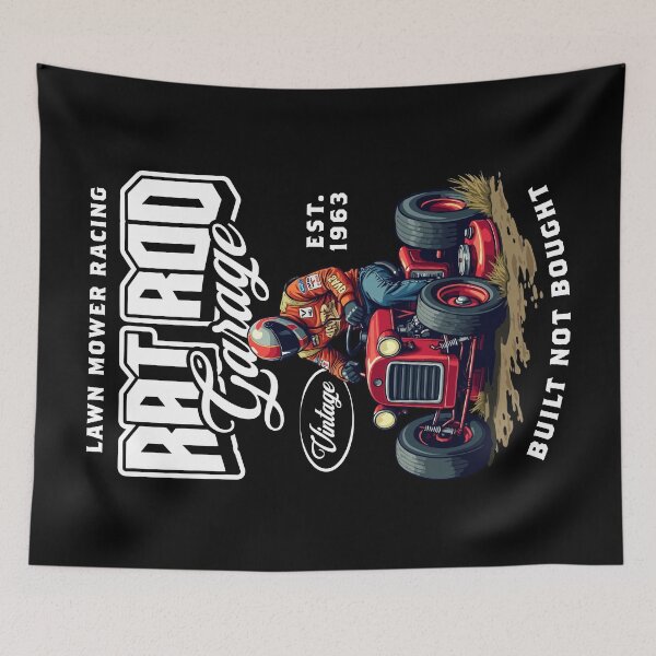 Item preview, Lawnmower Racing - Rat Rod Garage - Lawn Mower Racing designed and sold by RaceDayRags.