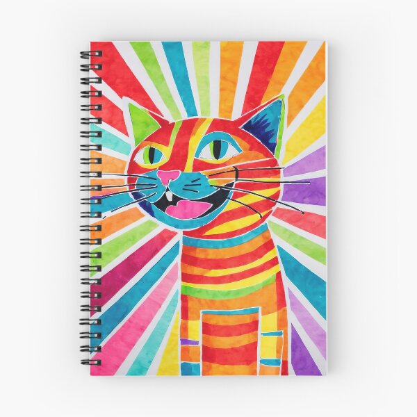 Item preview, Funny cheerful multi-colored cat designed and sold by ArtDi101.
