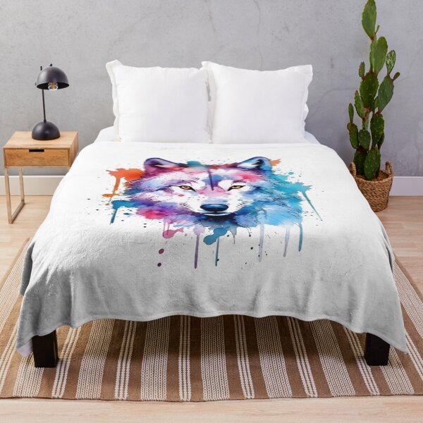 Item preview, Wolf | Colorful Watercolor Design #28 designed and sold by MatsurexDesigns.