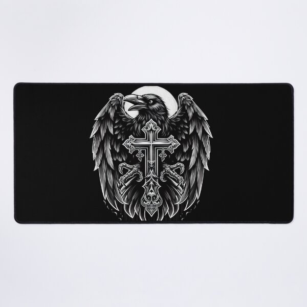 Item preview, Halloween black raven holding a cross Halloween Tattoo designed and sold by Expressions-Sel.